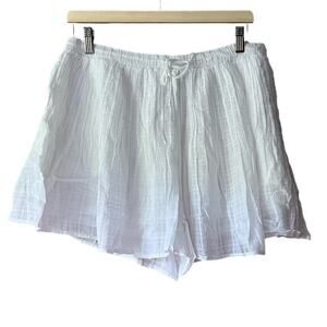 NWT American Eagle Women's High Rise Pull-On Shorts Elastic Waist White Size M